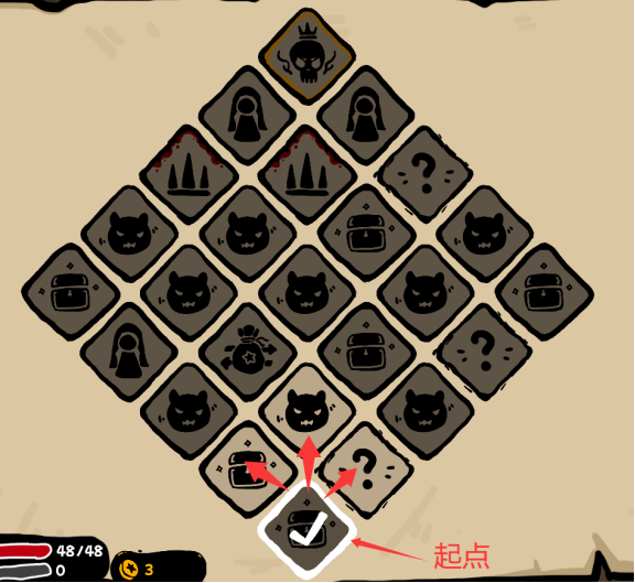 月咏族遗迹 5×5 菱形探索地图参考